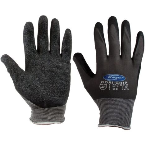 SW-Stahl 11521L Nylon Feinstrick- handschuh, LATEX Gr. 9, schwarz