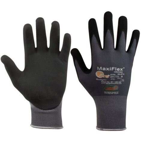 SW-Stahl 11531L Nylon Strickhandschuh Nitril/PU Foam, Paar Gr. 9, schwarz
