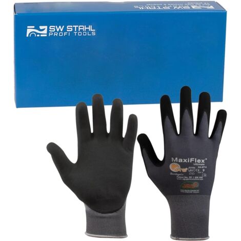 SW-Stahl 11533L Nylon Strickhandschuh Nitril/PU Foam Gr. 11, schwarz
