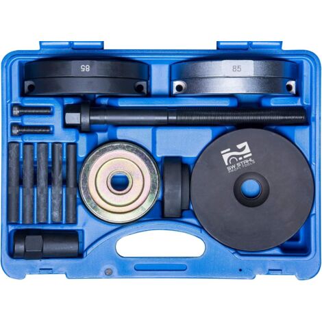 SW-Stahl 301051L Kompaktlager Werkzeugsatz/Radlager-Werkzeug-Set/für VW Transporter/EIN-und Ausbau von Lager-/ Nabeneinheit mit Ø 85 mm/für Vorder-und Hinterachse/Presswerkzeug