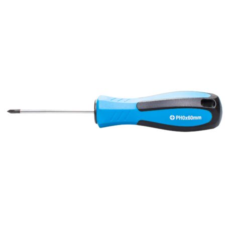 SW-Stahl 31760SB Schraubendreher mit Kreuzschlitz I PH0 x 60 mm I Kreuz Schraubenzieher I Schraubendreher Werkzeug I Kreuzschraubenzieher PH