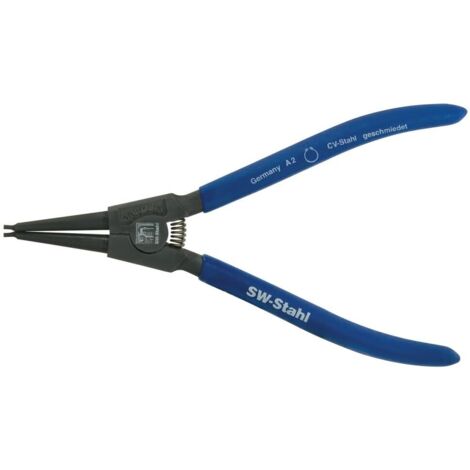 SW-Stahl 41301L Sicherungsringzange 175 mm, gerade, außen I Sprengringzange für Außensicherungsringe nach DIN-Norm 5254 I Montagezange mit Tauchbeschichtung