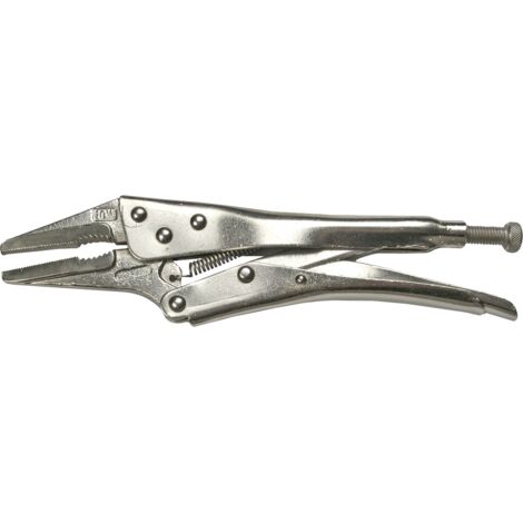 SW-Stahl 41520L Langbeck-Gripzange 170 mm I extra schlankes Maul I Gripzange mit geraden Backen I Langbeck-Feststellzange matt verchromt