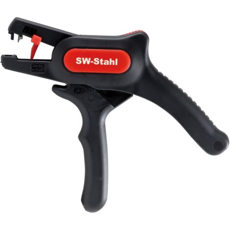 SW-Stahl 42420L Abisolierzange automatisch I selbsteinstellend für 0,2-6 mm² Kabel Abisolierungszange I Kabelschneider bis 2 mm Durchmesser I Kabel Isolierung Abzieher I Kabel Abisolierwerkzeug