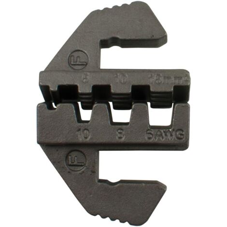 SW-Stahl 42585L-H Pressbacken für unisolierte Kabelschuhe Steckverbinder I Crimpzange Wechselbacken I für Crimp Steckverbinder 0,5 mm² / 2,5 mm² / 8-10 mm² I Backen für Crimpzange