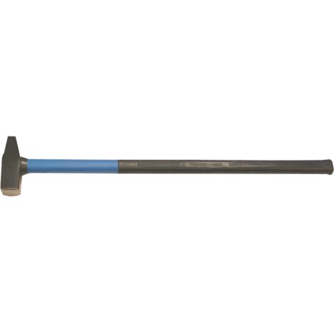 SW-Stahl 50610L Vorschlaghammer mit Fiberglasstiel 5kg I Werkzeughammer mit mit Gummigriff I schwerer Hammer mit Kopfgewicht 5000g