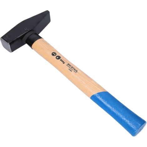 SW-Stahl 50908L Schlosserhammer mit Stielschutz I Werkzeughammer aus Hickoryholz I Hammer mit Kopfgewicht 800g I Hammerstiel Schutz