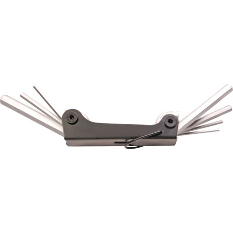 SW-Stahl Innensechskant-Schlüsselsatz im Klapphalter, 7 teilig, 2-10 mm, 04350SB