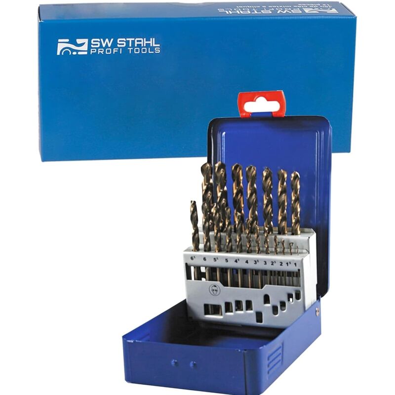 Sw Stahl Sw-stahl 80625l Kobalt-bohrersatz 25 Teiliger Satz 1-13 Mm