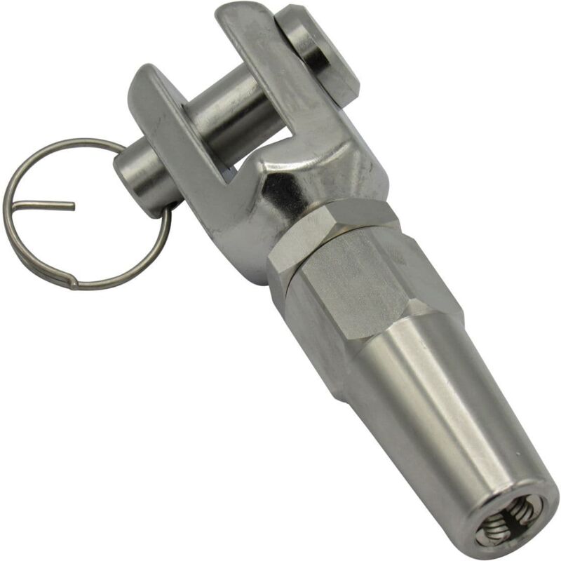 Securefix Direct - Swageless Fork Terminal Wire Rope Fitting Stainless 4MM (Cable Rigging Jaw)