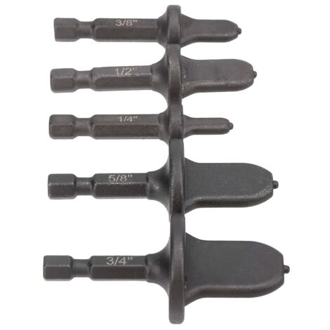 Swaging Tool Drill Bit Set, 5 PCS Rohraufweiter, 1/4 Zoll 3/8 Zoll 1/2 Zoll 5/8 Zoll 3/4 Zoll Rohr-Expander, Multifunktion Kupfer Rohr Swaging Tool für schnelles Schneiden Aluminium Kupfer