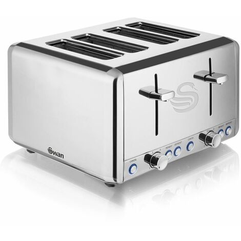 Swan 4 Slice Toaster Polished Stainless Steel - POLSTEEL