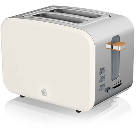 Swan Nordic Cotton White 2 Slice Toaster