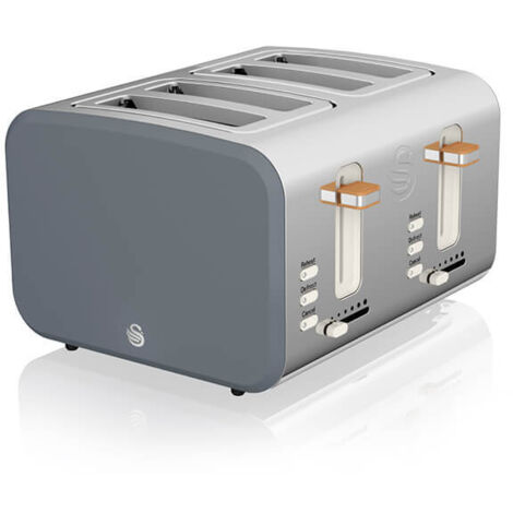 Swan Nordic Slate Grey 4 Slice Toaster