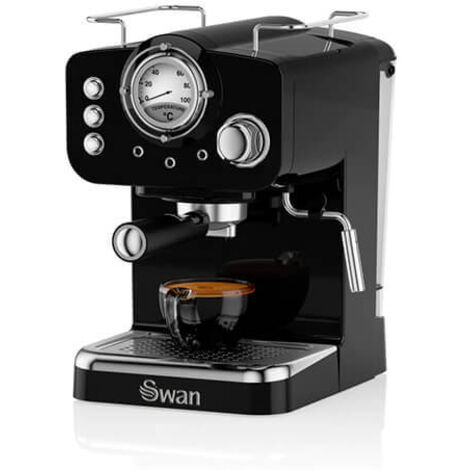 Swan Retro Black Pump Espresso Coffee Machine