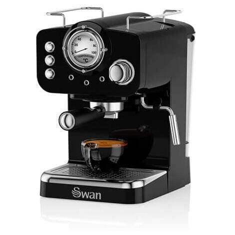 Swan Retro Black Pump Espresso Coffee Machine