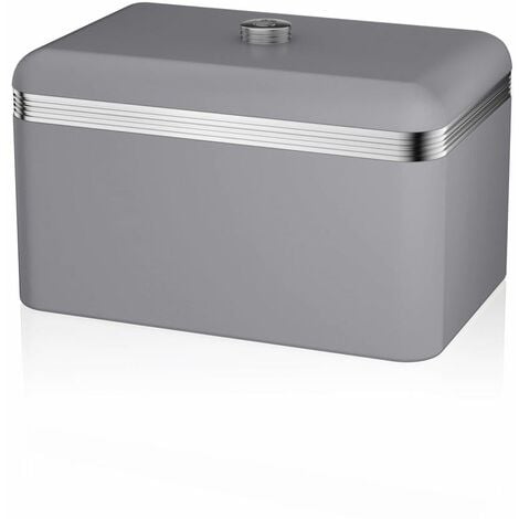 Swan Retro Bread Bin Grey