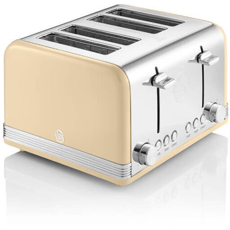 Swan Retro Cream 4 Slice Toaster