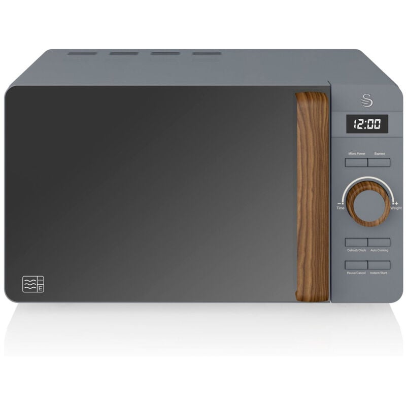 SM22036GRYNEUN Micro-ondes Digital 20L Design Moderne Nordic 800W Gris - Swan