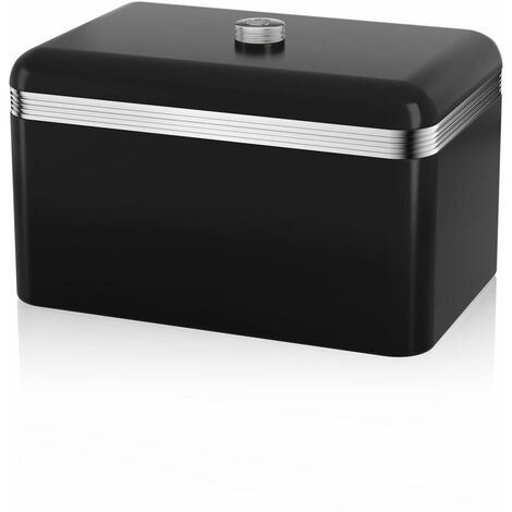 SWAN SWKA1010BN - Retro Bread Bin Black