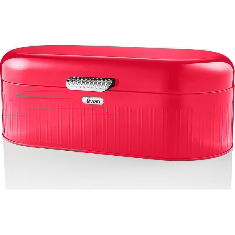 SWKA1014RN Retro Bin Boîte à Pain pour Garder le Pain et les Petits Pains Frais, Vintage Rouge - Swan