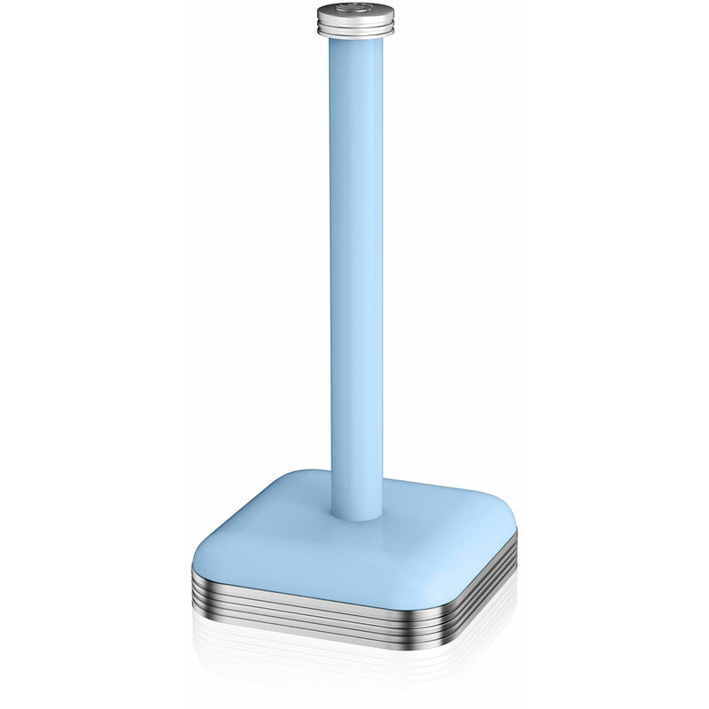 SWKA1040BLN Retro Porte-papier de Cuisine, Acier Inoxydable, Stable, Design Vintage Bleu - Swan