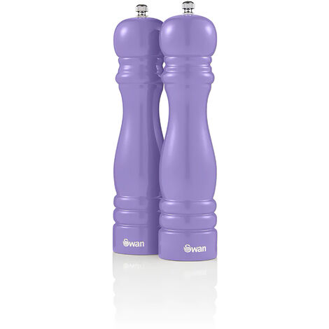 SWAN SWKA1080PURN Retro Set Moulins à Sel et à Poivre Manuels Réglables, Poivriers et Salières Violet - Violet