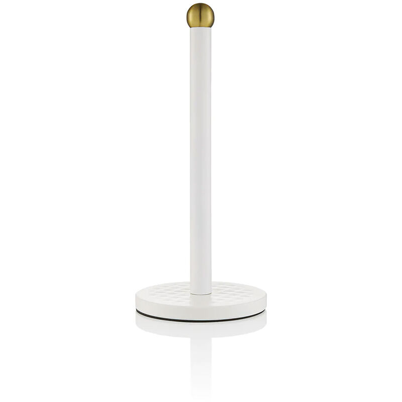 SWAN SWKA17521WHTN Porte-papier de Cuisine, Acier Inoxydable, Stable, Design Élégante Blanc