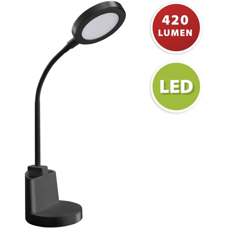 Lampada Led Da Scrivania Velamp Tl1602 n con Interruttore Touch nero