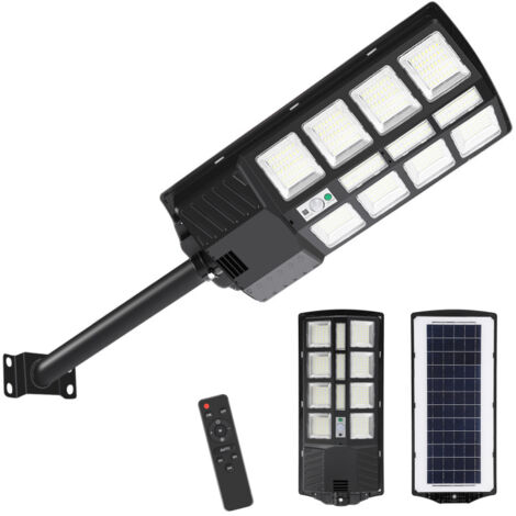 SWANEW 1 PCS luci solari da 400 W con sensore di movimento e modalità remota, luci solari da esterno da 600 lm