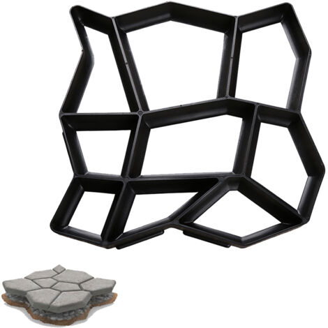 SWANEW 1 pezzi Stampi per cemento 43x43x4cm, lastre di pavimentazione, fattoria, giardino, giardino, decorazione del giardino, sentiero, fai da te, pavimentazione, riutilizzabile, colata, imitazione d