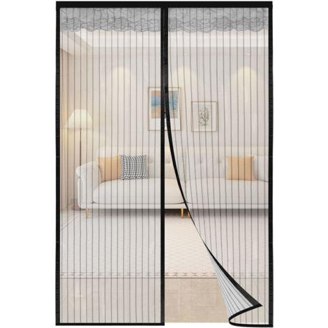 SWANEW 100 x 220 cm Zanzariera magnetica Tenda per porta senza trapano Striscia adesiva Tenda magnetica