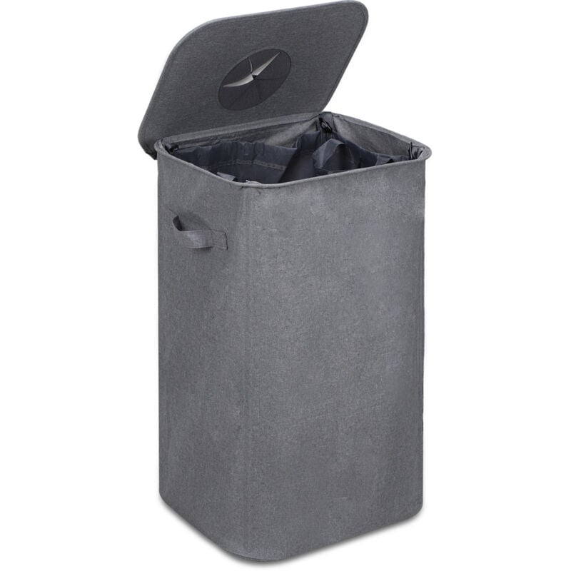 SWANEW 100L stockage des bouteilles consignées Poubelle Recyclage Avec 2 Sacs De Transport, Stockage Des Bouteilles Consignées Gris