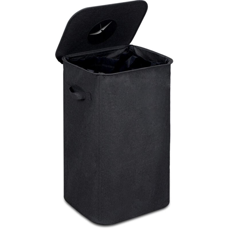 Swanew - 100L stockage des bouteilles consignées Poubelle Recyclage Avec 2 Sacs De Transport, Stockage Des Bouteilles Consignées noir