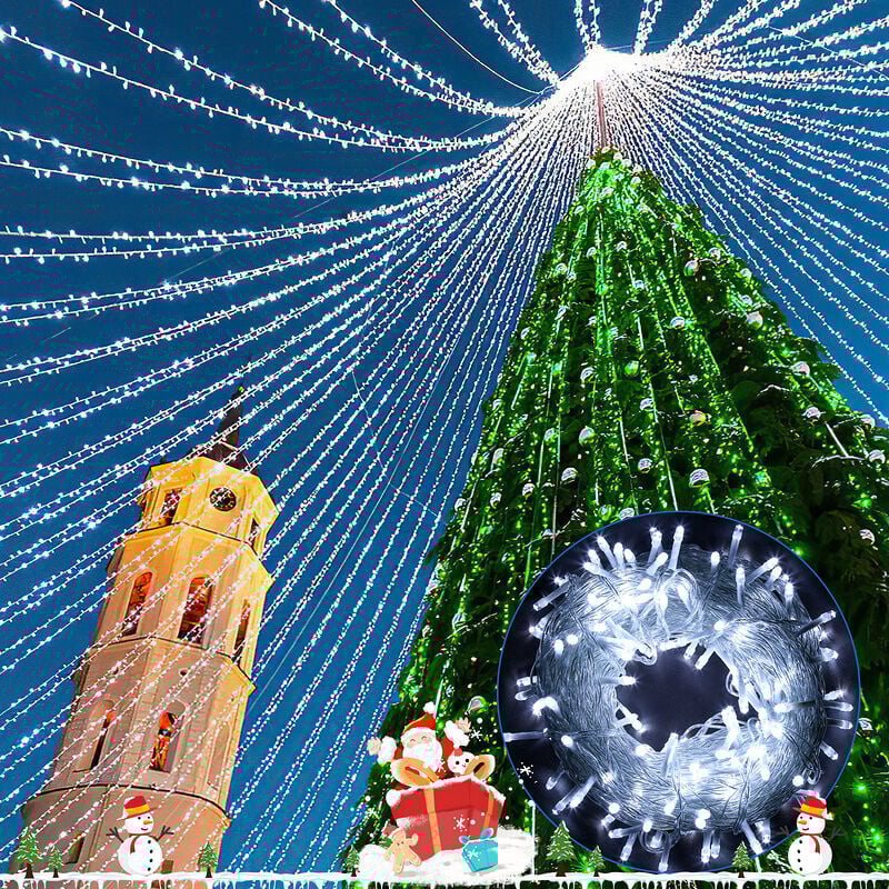 10M 100 led Lichterkette KaltWeiß mit Fernbedienung 8 Lichtmodi Party Garten Innen Außen Deko Weihnachtsbeleuchtung – Kaltweiß – Swanew | 00726506259918 10M 100 led Lichterkette KaltWeiß mit Fernbedienung 8 Lichtmodi Party Garten Innen Außen Deko Weihnachtsbeleuchtung – Kaltweiß – Swanew | 00726506259918