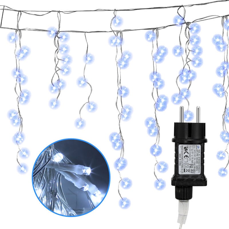 10m 200 LED Eisregen Eiszapfen Weihnachts Garten Lichtervorhang Lichterkette,KaltWeiß – KaltWeiß – Swanew | 00962061973320 10m 200 LED Eisregen Eiszapfen Weihnachts Garten Lichtervorhang Lichterkette,KaltWeiß – KaltWeiß – Swanew | 00962061973320