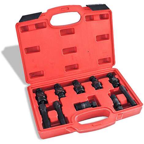 SWANEW 10pcs Coffret extracteur de volant moteur 47 x 29 x 9 cm - rouge