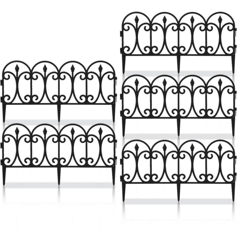30X Bordure de pelouse Clôture de parterre Éléments de clôture Jardin Bordure de parterre - Swanew