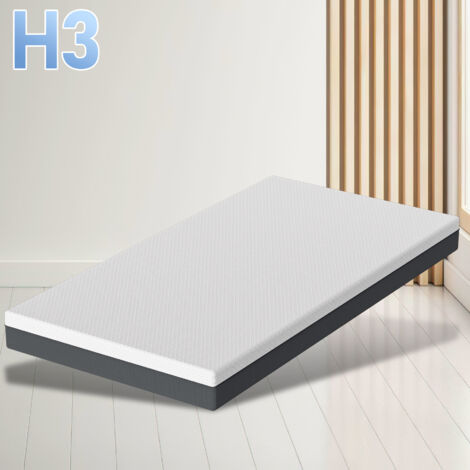 SWANEW 120x190cm Materasso-Schiuma d'acqua Materasso in Memory Foam 7 Zone di Comfort H3 Rigidità
