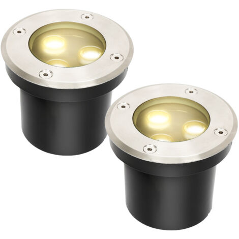 SWANEW 12x 3W Faretto da terra IP67 Faretto da incasso a pavimento con luce a LED Faretto da pavimento a terra
