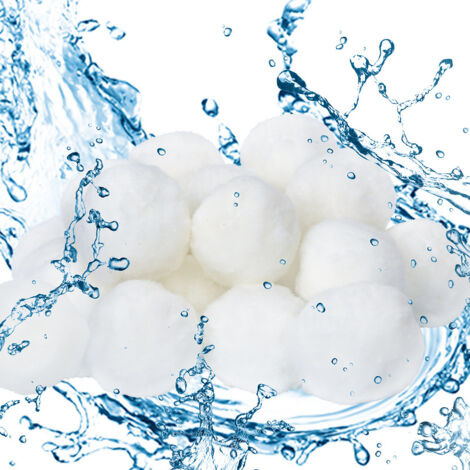 SWANEW 1400g Filter Balls Waschbar Filterbälle für Pool, Schwimmbad, Filterpumpe- Weiß