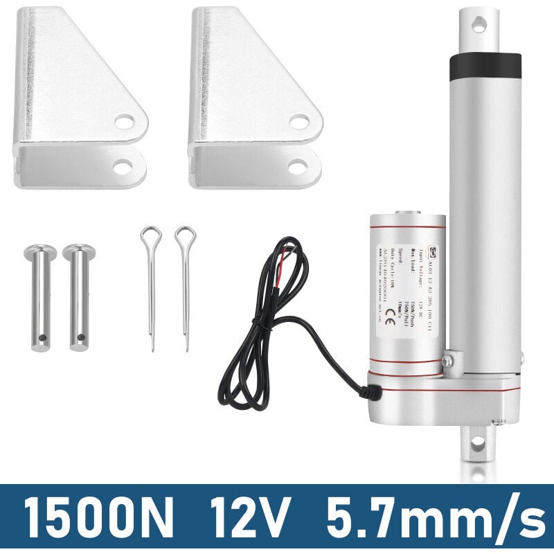 1500N Linéaire Moteur Actionneur Actuateur Electrique Verin dc 12V 300mm - Swanew