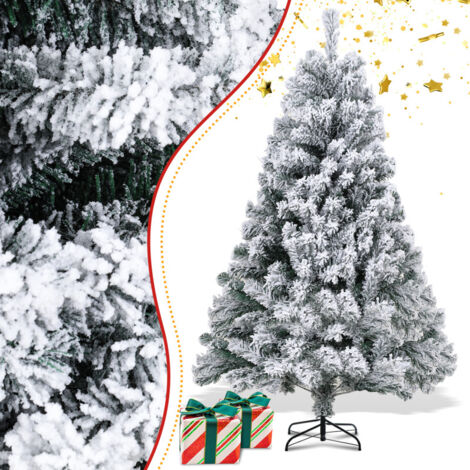 SWANEW 150cm Albero di Natale artificiale Albero di Natale in PVC con supporto in metallo Xmas Party Decortaion