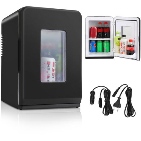 SWANEW 15L Mini Frigorifero 2in1 Funzione di raffreddamento e riscaldamento AC DC 220-240V/12V Presa elettrica e accendisigari Mini frigorifero