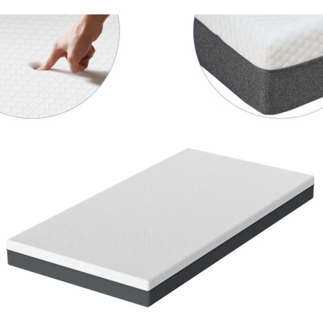 SWANEW 160x200cm Materasso-Schiuma d'Acqua Materasso in Memory Foam 7 Zone di Comfort H3 Rigidità