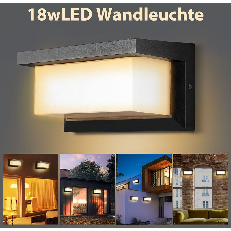 18W Lampe murale led Sensor IP65 Moderne Couloir Entrée Lampe de couloir - Swanew