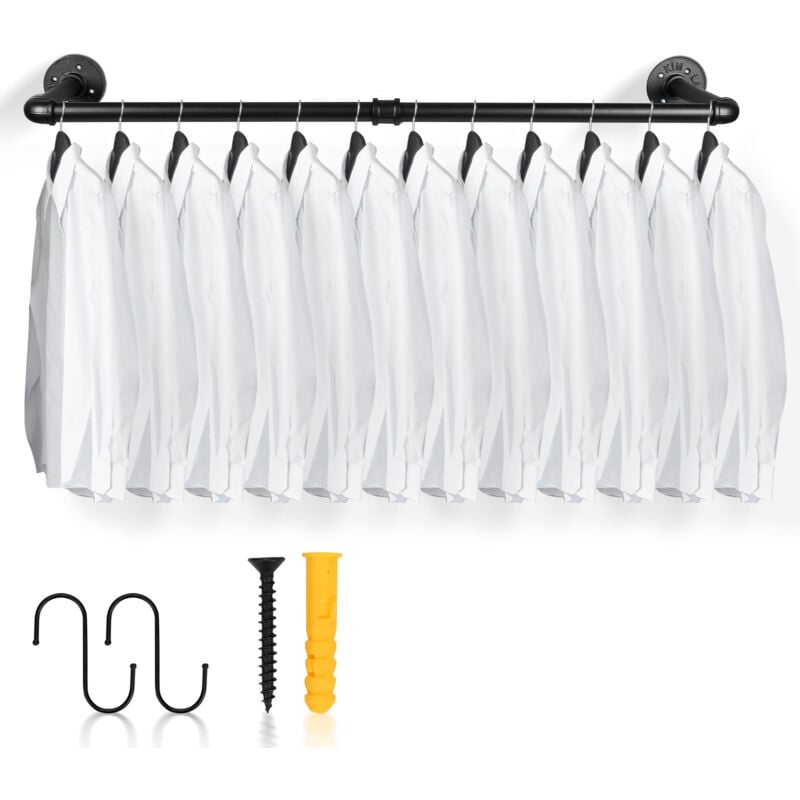Swanew - 1xTringle à vêtements de 92 cm, design vintage, facile à suspendre, capacité de charge de 65 kg