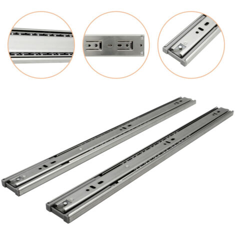 SWANEW 2 pezzi di binari del cassetto softclose Estratto intero altezza estratto telescopico 45 mm estratto estensione parziale 450 mm