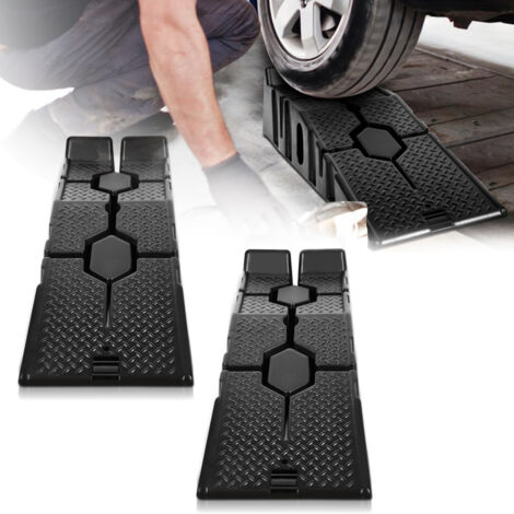 SWANEW 2 pezzi Rampa di carico in plastica Heavy Duty per 3 tonnellate auto piattaforma di accesso