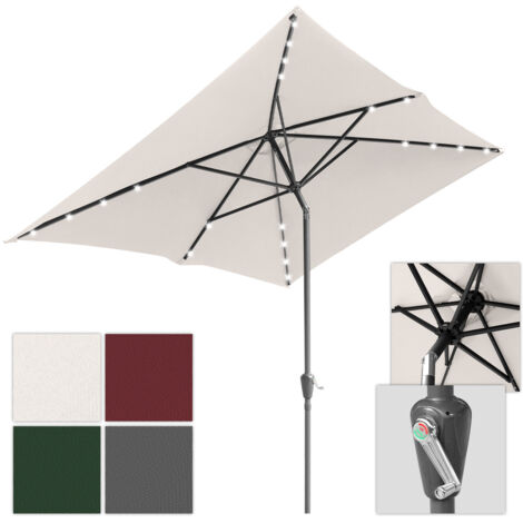 SWANEW 200 x 300 cm ombrellone da giardino ombrellone pieghevole da mercato ombrellone a manovella con meccanismo a manovella ferro,Beige